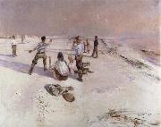 bruno liljefors man warping oil painting